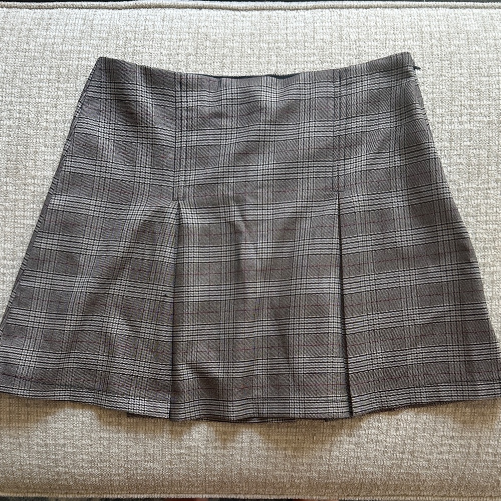Plaid Pleated Skirt